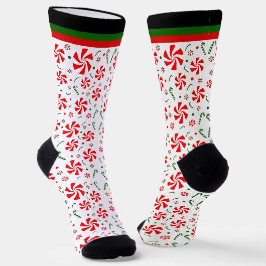 Weihnachts Peppermint Candy Socks Socken (Gewinkelt)