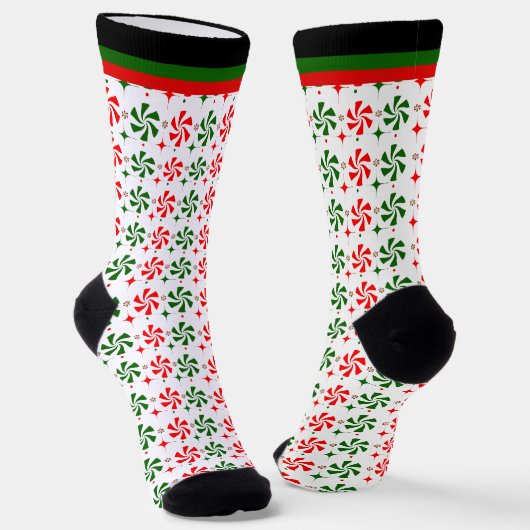 Weihnachts Peppermint Candy Socks Socken (Gewinkelt)