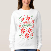 Weihnachts Peppermint Candy Sweatshirt (Vorderseite)