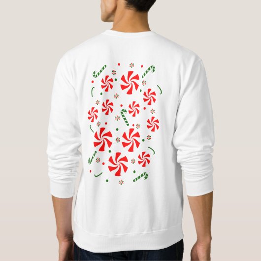 Weihnachts Peppermint Candy Sweatshirt (Rückseite)