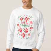 Weihnachts Peppermint Candy Sweatshirt (Vorderseite)