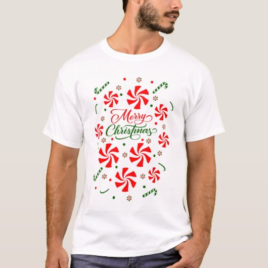 Weihnachts Peppermint Candy T-Shirt (Vorderseite)