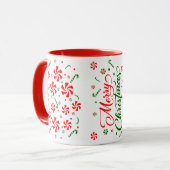 Weihnachts Peppermint Candy Tasse (Vorderseite Links)