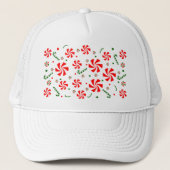 Weihnachts Peppermint Candy Truckerkappe (Vorderseite)