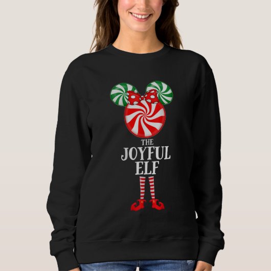 Weihnachts Peppermint Candy Ugly Weihnachtskraut Sweatshirt (Vorderseite)