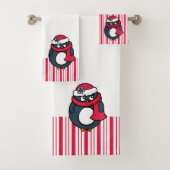 Weihnachts Peppermint Pinguin Handtuch Set (Insitu)