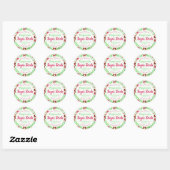 Weihnachts Peppermint Scented Sugar Scrub Labels Runder Aufkleber (Blatt)