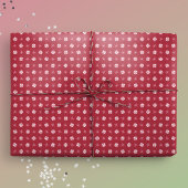 Weihnachts Peppermint Snowflake Polka Dot Geschenkpapier