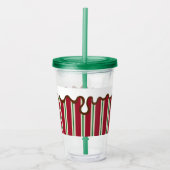 Weihnachts-Peppermint-Tumbler Acryltrinkbecher (Vorderseite)