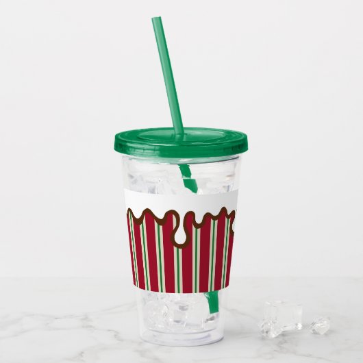 Weihnachts-Peppermint-Tumbler Acryltrinkbecher (Vorderseite Ice)