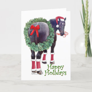 Weihnachts Percheron Entwurf Pferd Feiertagskarte