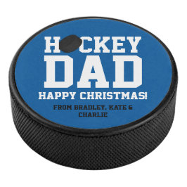 Weihnachts-Personalisiert-Hockey-Vater Eishockey Puck
