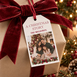 Weihnachts-Personalisierte-Familien-Foto-Geschenka Geschenkanhänger