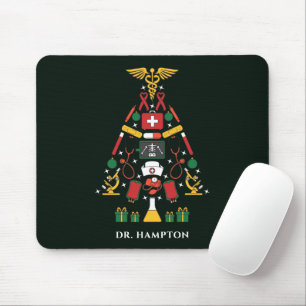 Weihnachts-Personalisierte-Medikament-Ärztin-Krank Mousepad