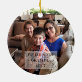 Weihnachts-Personalisierte Typografie Keramik Ornament (Hinten)