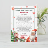 Weihnachts-Personalisierter Brief von Santa und El Einladung (Stehend Vorderseite)