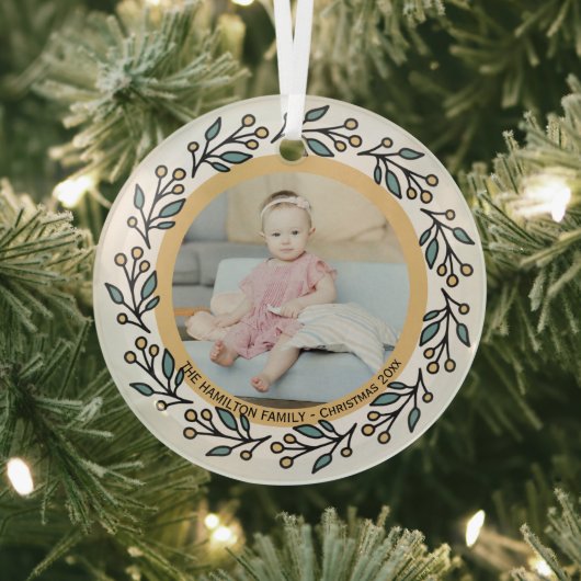 Weihnachts-Personalisierter Foto Ornament Aus Glas (InSitu)