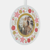 Weihnachts-Personalisierter Foto Ornament Aus Glas (Vorderseite Rechts)