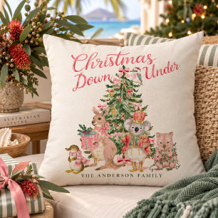Weihnachts-Personalisiertes Familienkissen Down Un Kissen