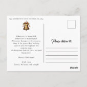 Weihnachts-Personalisiertes Foto Grüne Postkarte (Rückseite)