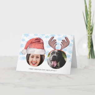 Weihnachts Personalisiertes Santa Reindeer Funny F Karte