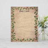 Weihnachts-Personalisiertes Schreibpapier (Stehend Vorderseite)