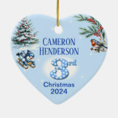 Weihnachts-Personalisiertes Weihnachtsgeschenk für Keramik Ornament (Hinten)