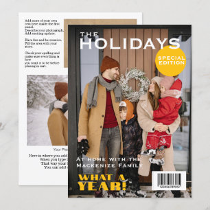 Weihnachts-Personalisierung für Magazin-Cover Feiertagskarte