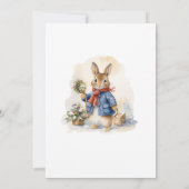 Weihnachts-Peter-Kaninchen Geburtstagsparty Einladung (Rückseite)