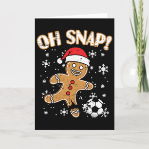 Weihnachts-Pfefferkuchen-Fußball Oh Snap Lustiges Karte
