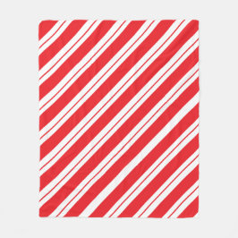 Weihnachts-Pfefferminz-Bonbon-Streifen Fleecedecke