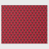 Weihnachts-Pfefferminz | Quilted Red Luxe Muster Geschenkpapier (Flach)