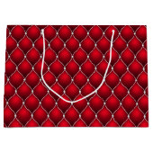 Weihnachts-Pfefferminz | Quilted Red Luxe Muster Große Geschenktüte (Vorderseite)