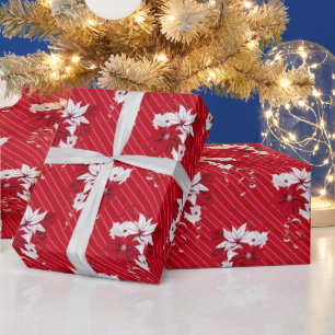 Weihnachts-Pfefferminz Weihnachtsstern-Streifenm Geschenkpapier