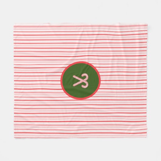 Weihnachts-/Pfefferminzdecke Fleecedecke (Vorderseite (Horizontal))