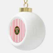 Weihnachts-/Pfefferminzschmuck Keramik Kugel-Ornament (Rechts)