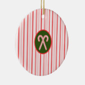 Weihnachts-/Pfefferminzschmuck Keramik Ornament (Rechts)