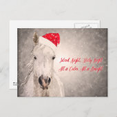 Weihnachts-Pferd PostCard Feiertage Grüße Feiertagspostkarte (Vorne/Hinten)