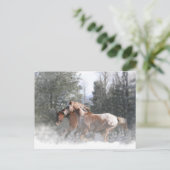 Weihnachts-Pferd-Postkarten Feiertagspostkarte (Stehend Vorderseite)