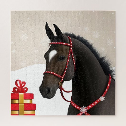 Weihnachts-Pferd Puzzle (Vertikal)