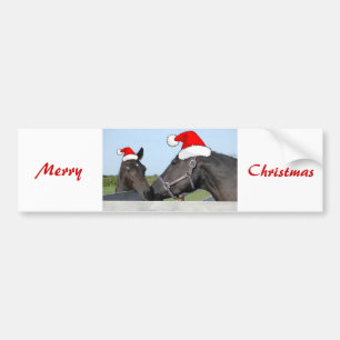 Weihnachts-Pferd und Pony Autoaufkleber