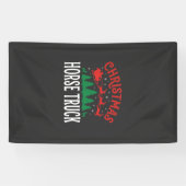 Weihnachts-Pferde-LKW-Santa-Schlitten Banner (Horizontal)
