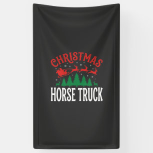 Weihnachts-Pferde-LKW-Santa-Schlitten Banner