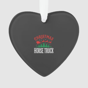 Weihnachts-Pferde-LKW-Santa-Schlitten Ornament