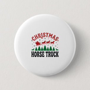 Weihnachts-Pferde-LKW-Western-Santa-Schlitten-Desi Button