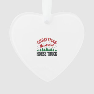 Weihnachts-Pferde-LKW-Western-Santa-Schlitten-Desi Ornament