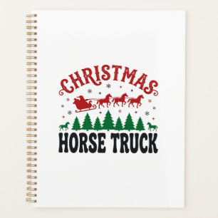 Weihnachts-Pferde-LKW Western Santa-Schlitten-Desi Planer