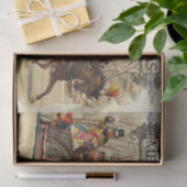 Weihnachts-Pferderückfahrt Seidenpapier (Geschenk)