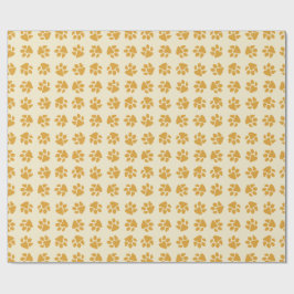 Weihnachts-Pfoten Klassisches Gold Geschenkpapier