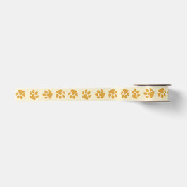 Weihnachts-Pfoten Klassisches Gold Satinband